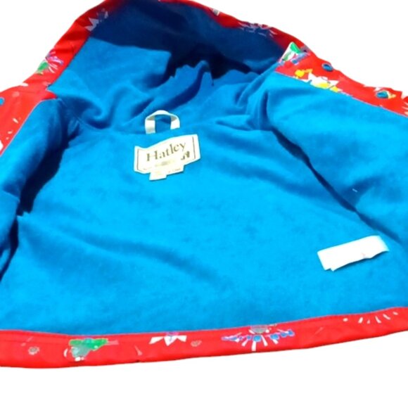 Hatley Raincoat for Toddler 6-12 Months Hooded, Lined, 2 Pockets, Snap Fasteners - Picture 6 of 8